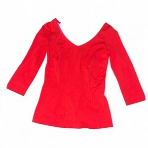 Boden Vibrant Red Long Sleeve Top